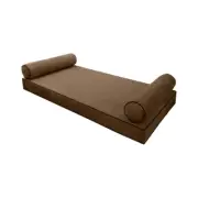 SLIPCOVER ONLY V5 Velvet Indoor Daybed Mattress Pillow Contrast Trim Full AD308