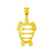 14K Gold Cut-Out Sea Turtle Charm