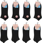 [COSHAL] 6 Pairs Womens Trainer Socks Ladies No Show Ankle Socks Girls Low Cut Invisible Non Slip Liner Socks Casual Sock's Short Athletic Socks for Sports, Running Black White Pastel Colours