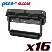 16 Pack Penn Elcom H1053K Spring-loaded Surface Mount Handle Rubber Grip Steel