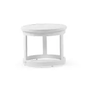 Santorini Round Outdoor Aluminium Side Table White