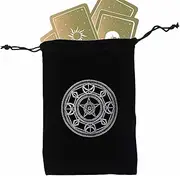 Tarot Storage Bag | Mysterious Black Magic Themed Tarot Card Holder,Tarot Card Bags for Witch Divination Board Game Cards, Tarot Card Accessories Gift Bag
