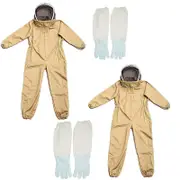 Full Beekeeping Suit Bee Suit Heavy Duty Leather Ventilated Keeping Gloves