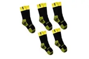 Holeproof Explorer 5 Pairs Socks Original Men Tough Thick Work Crew Above Ankle Cotton Yellow Bulk