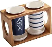Luxshiny 1 Set Japanese Chopstick Drain Rack Multifunctional Kitchen Storage Canister with Base Household Storage for Chopsticks High Temperature Firing Elegant Design