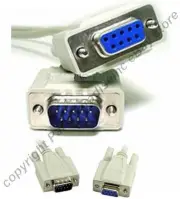 Lot20 10ft long DB9pin Male-Female Null Modem Cross/Nul wired,Serial RS232 Cable