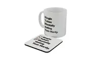 Grindstore Mentally Dating Tom Hardy Mug & Coaster Set (White) (One Size)
