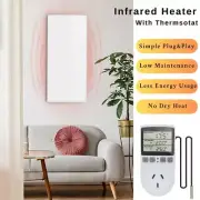 450W Infrared Radiant Slimline Panel Heater with Thermostat Wall Mount Heater