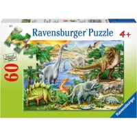 在飛比找momo購物網優惠-【Ravensburger】維寶拼圖 恐龍史前世界 60片