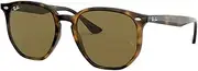[Ray-Ban] Unisex Sunglasses Light Havana Frame, Dark Brown Lenses, 54MM