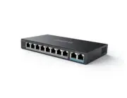 PoE Switch with 8 PoE Ports, 2 Gigabit Uplink Ports, 120W for All PoE Ports