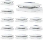 4X4 Post Solar Lights, 12 Pack 2 Modes (Warm/White Light) Outdoor Waterproof Sol
