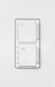 Lutron MACL-LFQH-WH White 120V 150W 1.5A 4-Speed Fan Control and Light Dimmer