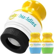 Duo Green/Blue Solar Buddies Refillable Roll On Sponge Applicator For Kids, Adults, Families, Travel Size Holds 100ml Travel Friendly for Sunscreen, Suncream and Lotions (Green/Blue)