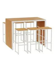 [Gardeon] 7-Piece Outdoor Bar Set in Brown