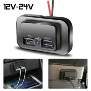 Car Boat Truck Phone Fast Charger Socket PD USB Type C 12V-24V Power Adapter
