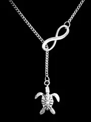Sea Turtle Necklace Beach Nautical Ocean Christmas Gift Lariat Jewelry