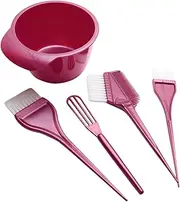 5 Pieces Hair Dye Color Brush and Bowl Set, Hair Coloring Bleaching Hair Tinting Bowl Hair Bleach Kit