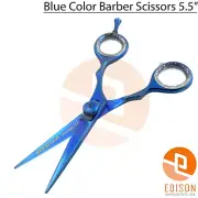 5.5" Blue Hair Cutting Salon Shears Barber Scissors Hairdressers Sharp Razor