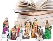 Christmas Nativity Scene Set, Holy Family Nativity Scene, Resin Nativity Scene Statue Decor - Decoration Tool Made of Resin Material for Living Room, Shop, Bedroom, Study