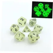Set of 7 Glow in The Dark Polyhedral Dice (7 Die in Set) | Role Playing Game