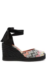 Missoni Eva 80 Zigzag Wedge Espadrilles - Black - 40 (IT40 / UK7) 40 (IT40 / UK7)
