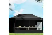 Instahut Gazebo 3x6 Pop Up Marquee Folding Tent Wedding Gazebos Camping Outdoor Shade Canopy Black