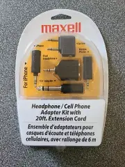 MAXELL 190398 Headphone & Cell Phone Airline Adapter Kit iPhone 20' Extension