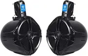Pair Rockville RWB80B 8" Black 2 Way 600 Watt Marine Wakeboard Tower Speakers
