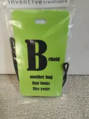 Inventive Travelware " Behold ....." Green Luggage Tag