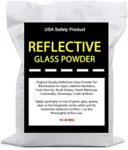 Reflective Glass Powder 10 Lb Bag for Road Marking, Traffic Paint, Pavement