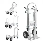 VEVOR Aluminum Hand Truck, 4 in 1, 454 kg Max Load Capacity, Heavy Duty Industrial Convertible Folding Hand Truck and Dolly, Utility Cart Converts fro