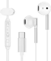 S25 Ultra USB C Wired Earbuds for Samsung Galaxy S25 Edge/S24/Z Flip 6 5 4/Z Fold 6/5/4,USB Type C Headphone Earphone Phone with Built-in Remote to Control,Microphone USB C for Google Pixel 9a/9/8/7