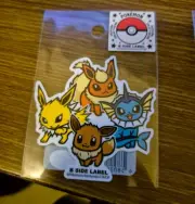 Pokemon Eevee, Vaporeon, Jolteon, Flareon B-SIDE LABEL Sticker