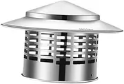 MYCENSE Round Chimney Rain Cap,Chimney Flue Cover Snow Protector with Screen Roof Rain Guard,Exhaust Vent Lid for Outdoor Heating, Style B