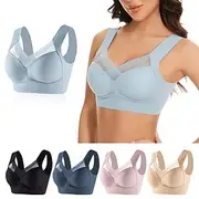 Women's Light Support Sports Bra Running Bra Open Back Cross Back Bra Top Padded Fitness Leisure Sports Running Breathable Lightweight Soft Black Pink Apricot