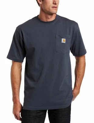 NWT Men Carhartt Work Wear Pocket S/S T-Shirt 4XL Regular Bluestone (453)