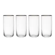 4pc Mikasa Sorrento Crystal Highball Glass Set 510ml