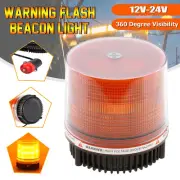 AMBER LED BEACON STROBE LIGHT EMERGENCY FLASHING ROTATING WARNING TRUCK LAMP