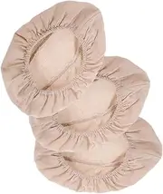 KONTONTY 3 Pcs Oval Sourdough Proofing Covers Cloth Liners for Baking Fermentation Serving Bread Rustic Home Bakery Accessories for Outdoor Picnics