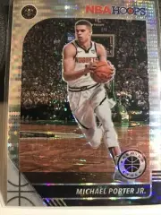 2019-20 NBA Hoops Premium Stock Michael Porter Jr. Silver Pulsar Prizm. Hot