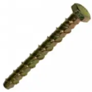 Concrete Fixing Lightning Thunderbolt Hex Bolt M10 X 100mm YZP Pack Of 100