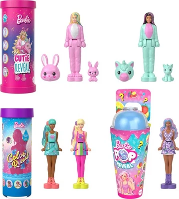 Barbie Mini BarbieLand Reveal Dolls 5-Pack, 1.5-inch with Surprise Unboxing, ...