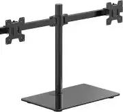 Wali Height Adjustable Monitor Mount with Glass Dual Monitor GMF002