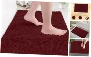Ultra Soft Texture Chenille Plush Bath Rugs Floor Mats, Bath Rug Non Slip