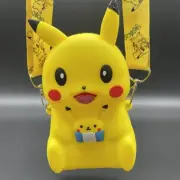 Pikachu Crossbody Bag Small Silicone Purse Small Coin School Figure Toy Doll