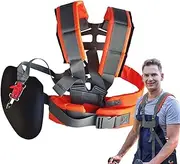 [Biniveil] Adjustable Double Shoulder Harness | Grass Trimmer Shoulder Strap Padded | Ergonomic String Trimmer Harness Strap | for Lawn Mower, Brush Cutter and Brush Cutter