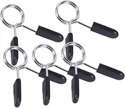 Happyyami 5Pcs Barbell Spring Clip Collars Sturdy Dumbbell Clips for Weightlifting Powerlifting and Cross Fit Inner Diameter Prevents Slipping Gym Use