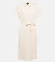 [A.P.C.] A.P.C. Ribbed-knit cotton midi dress AU 14 white
