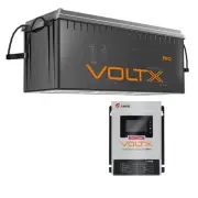 1* VoltX 12V 300Ah Lithium Battery LiFePO4 1* 12V 30A DC/DC Charger Bluetooth